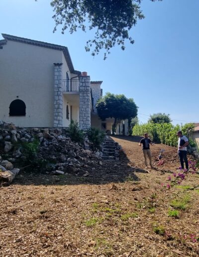 Site visit during the preparation of the landscape project at Villa Hinn